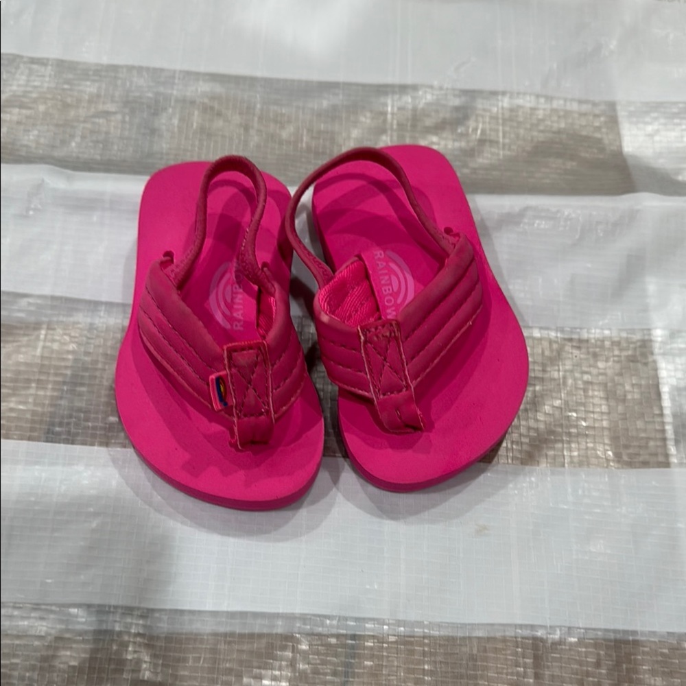 Rainbow Kids Pink Flip Flops